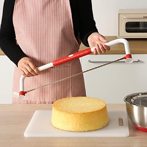 Wiucys XL Camada de bolo ajustável Slicer nivelador para bolos de camada grande de 6-16 polegadas, ferramenta de assadeira