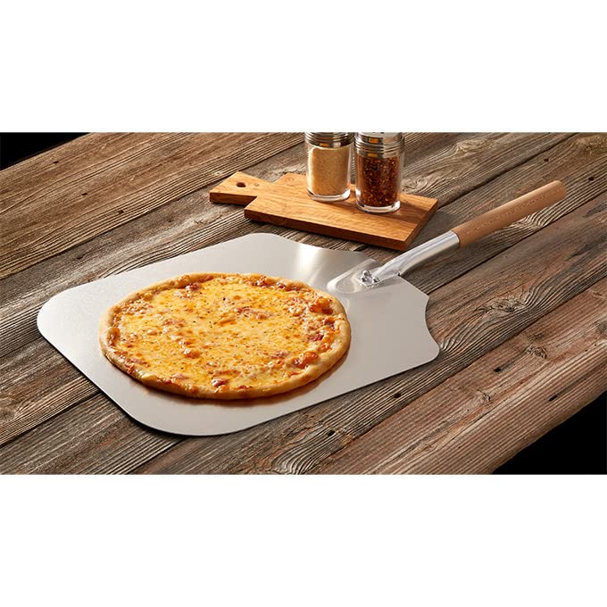 American Metalcraft 16 x 18 Peel de pizza com 12 de madeira 3016, 30 polegadas, prata