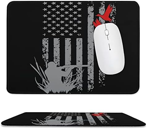 Caça a pato American Flag Mouse Pad Gaming Mousepad Computador Não deslizamento Design de tapete de borracha para