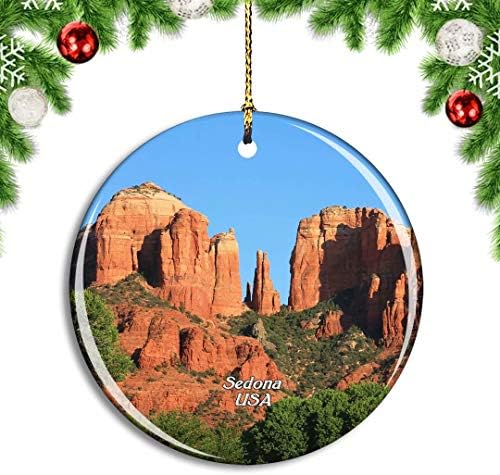 Weekino USA America Sedona Canyon Arizona Christmas Tree Ornament Decoração pendurada Decoração Pingente Decoração Cidade Coleção Coleção