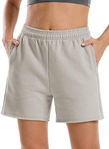 Shorts de suor de Stelle Women Summer shorts casuais de algodão confortável com cintura alta