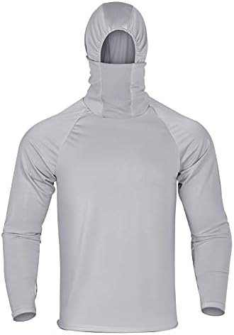 Moletom com capuz masculino para homens de manga longa UV Proteção solar Tops