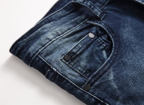 Jeans de jeans de jeans rasgados de masculino, calças de jeans de jeans de jeans de hip hop calças de jeaks destruídos magros