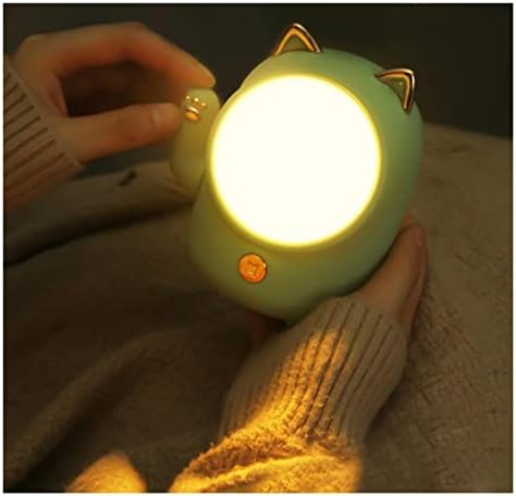 Airado gato fofo gato pequeno noturno de luz Luz Dormitório quarto carregamento infinito lâmpada leve ajustável desenho animado