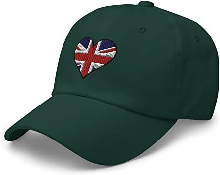 Union Jack Bordado Bordado Chapéu de Papai Ajustado, Chapéu de Bandeira do Reino Unido, Capinho de beisebol não estruturado, várias