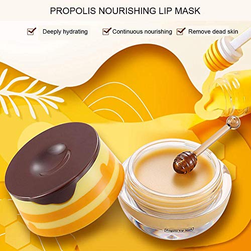 Máscara de gel hidratante para lábios, propolis hidratante máscara labial hidratante Balms e hidratantes Máscara de lábio anti-rugas