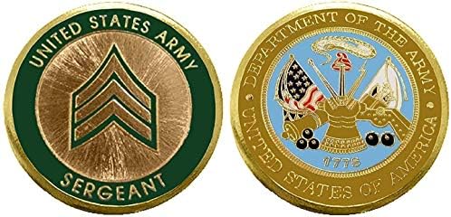Exército alistado Ranks -SERGEANT E5 Desafio Coin/Logo Poker/Lucky Chip