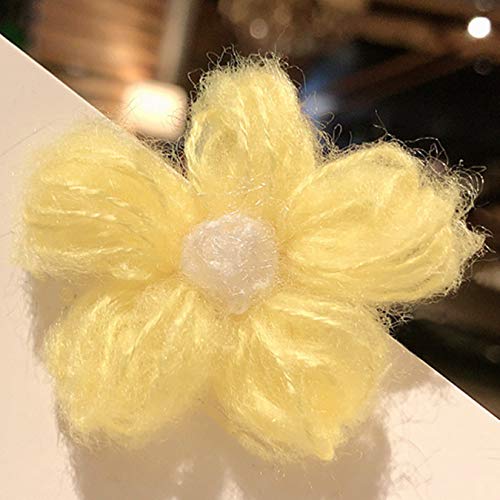 Adiasen 7pcs kint lã design de flores pequeno fofo crianças garotas clipe de cabelo barrette acessórios 33