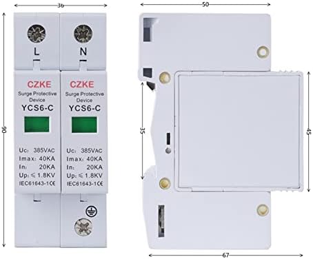 KAPPDE YCS6-C AC SPD 2P Protetor de protetor protetora Proteção Proteção Proteção de baixa tensão Dispositivo 20KA-40KA