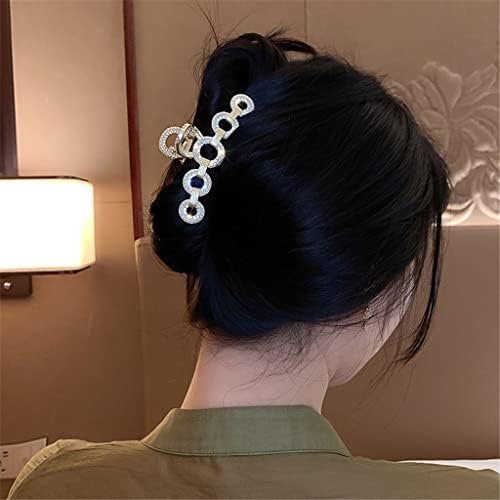 Imitação elegante klhhg elegante shinestone pérola de cabelos metal clipe de cabelo chique ladies recortes clipe de cabelo geométrico
