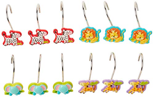 Kushies Baby Jungle temas dos ganchos de chuveiro 12 peças