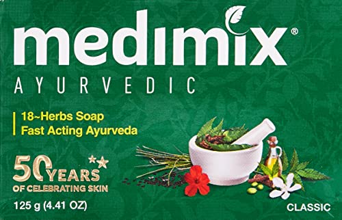 Medimix Herbal Handmade Ayurvédico Classic 18 Sabão de ervas para pele saudável e clara