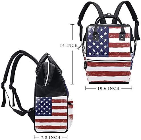 A bandeira dos Estados Unidos Backpack Backpack Baby Nappy Sacos Multi -Função Bolsa de Viagem de Grande Capacidade