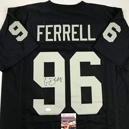 Autografado/assinado Clelin Ferrell Oakland Black Football Jersey JSA COA