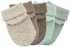 Meias de bebê unissex de BROSS e meias de bebê de algodão orgânico e meias para meninos e garotos de 5 pares de 5 pares e