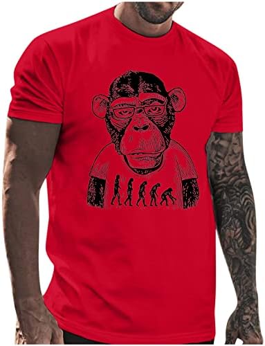 XXBR T-SHISTS SUMPLEM PARA MONS MANAÇÃO CURTA, CHIMPANZEE DE RUA CHIMPANZEE MONKET CREWNECK TOPS TOPS CASSO CASUAL CASSO COMULÁRIO