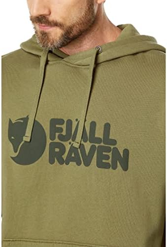 FJällräven Logo Capuz para homens oferece um ajuste regular com mangas compridas, capuz preso e bolso de canguru em um