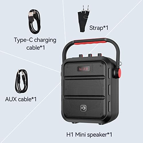 Máquina de karaokê para adultos, shidu portátil bluetooth 5.0 alto -falante externo/interno Alto de ombro destacável, máquina