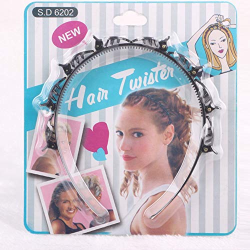 Faixa da cabeça Kimairy Hairpin para mulheres meninas, camada de duas camadas dupla franja penteado