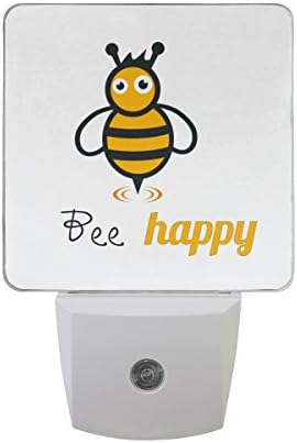 Conjunto Naanle de 2 mascote de abelha exclusiva personagem de desenho animado feliz melbee em um sensor de automóvel branco