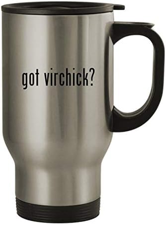 Presentes Knick Knack Got Virchick? - caneca de viagem de aço inoxidável de 14 onças, prata