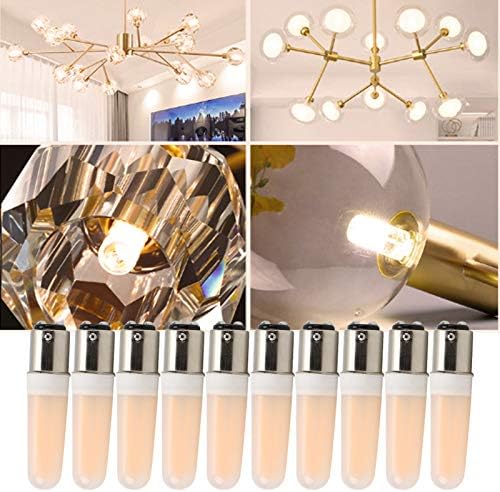 10pcs 3W B15 Bulbo, lâmpadas LED, lâmpada de lâmpada de teto de lustre, branca quente, para pingentes da máquina de