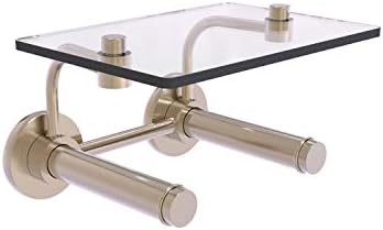 Allied Brass P1000-24-2S Prestige Skyline Collection 2 Roll Glass Helfelet Papel Holder, Antique Butter