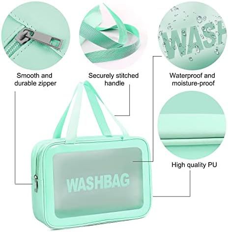Bolsa de higiene pessoal para homens, organizador translúcido de viagens de maquiagem à prova d'água para acessórios
