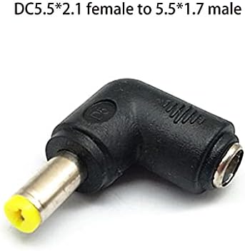 Diário DC5.5x2.1mm fêmea a 5.5x2.5/5.5x1.7/4.8x1.7mm adaptador masculino, conversor de energia multiuso