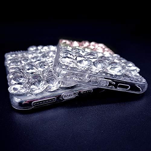 Caso Bonitec para iPhone 14 Pro Max Glitter Case for Women Girly 3D Bling Sparkle Caso Luxuja Cristal brilhante