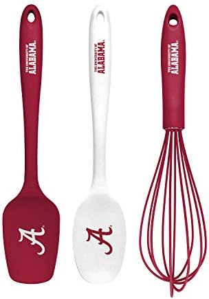 O Sports Vault NCAA Alabama Maré Crimson Maré de 3 peças utensílios de cozinha Conjunto