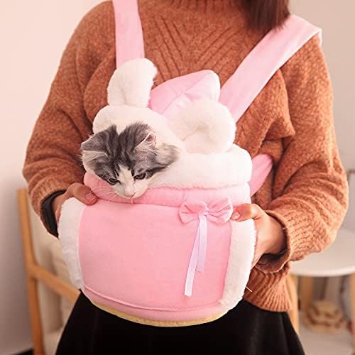 Zboro animal de estimação bolsa de transportadora quente cães de gato pequeno mochila de inverno inverno carregando pelúcia gaiola de