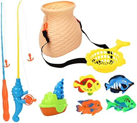 Abaodam 1 Conjunto 10pcs Toys de pesca Toys Toys Kids Fisca de brinquedos brinquedos brinquedos magnéticos As crianças