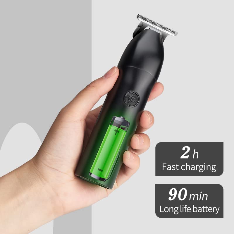 Clippers de cabelo para homens, lâmina de cerâmica Cabelo elétrico Clipper Homens barbeiro barba Trimmer Recarregável Máquina de corte de cabelo para homens Corte de cabelo adulto de baixo ruído