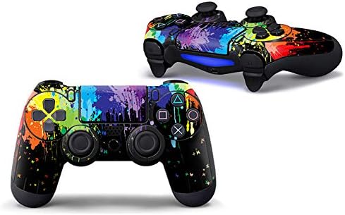 Tampa protetora de adesivos de pele Skerown para PS4 PlayStation Controller Three Styles 2