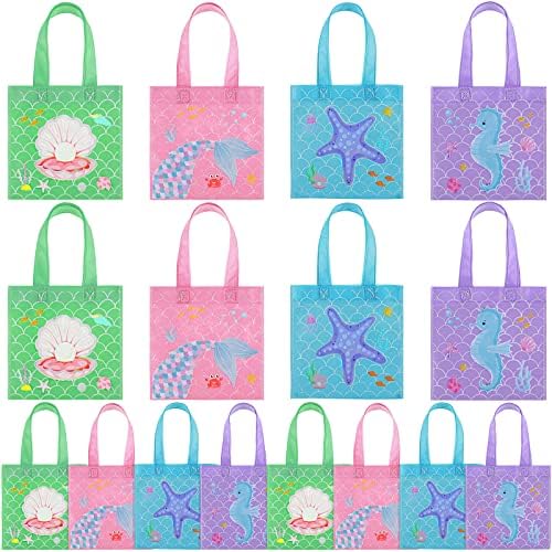 16 PCs Mermaid Party Favor Sacos Mermaid Gift Bags