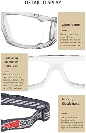 Soogree Basketball Sport Goggles Protetive Eyewear para homens de segurança