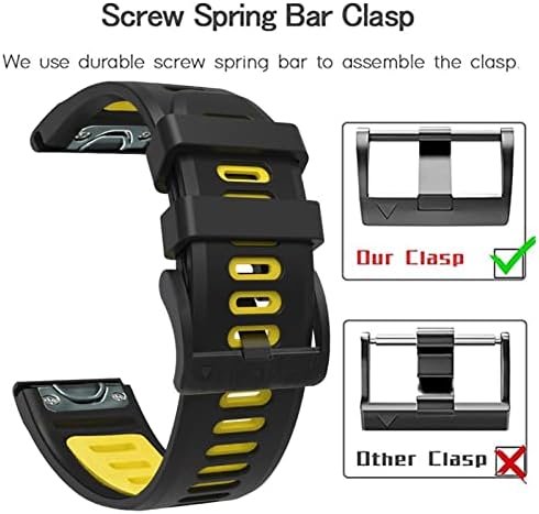 Irjfp Quick Fit Silicone WatchBand 26mm para Garmin Fenix ​​7x 6x Pro/5x Plus/3 hr/enduro/descida mk1 mk2 mk2i smart watch band strap