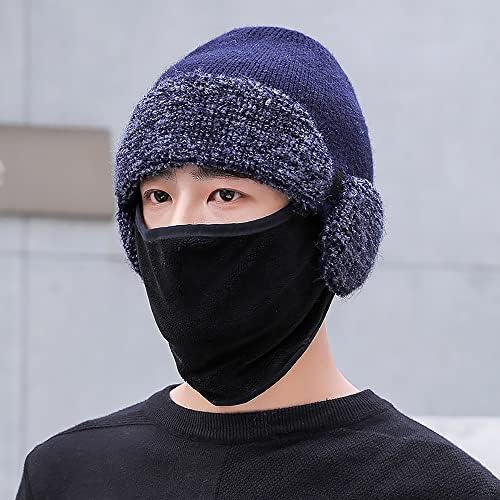 Chapéus de inverno com chapéu de gorro anlaey com tampa de lã de lã de chul de lito de ouvido tampas de cabeça para homens para homens