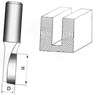 X-Dree 1/4 '' Diâmetro do orifício de broca 1/8 '' Cortando o cortador de bits do roteador reto 2pcs (1/4 '' diámetro del