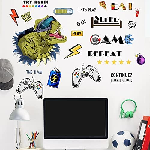 Ocean Sea Fish Dinosaur Game Removable Wall Sticker Decals para meninas garotos garotos quarto e berçário decoração de