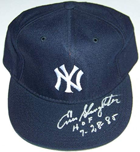 MARAVILHOSO! Enos abate HOF 7-28-85 Capato de beisebol autografado assinado PSA COA-Chapéus MLB autografados