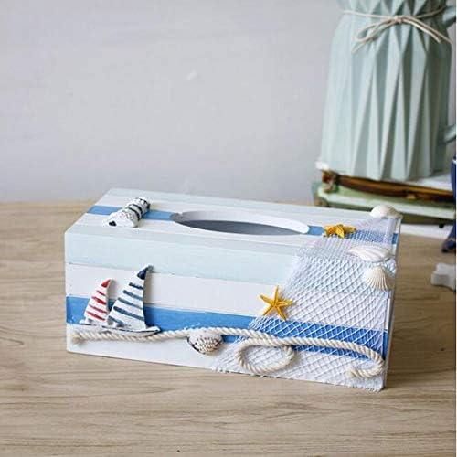 Sudemota Mediterrânea Wood Home Tissue Box Tampa, titulares simples de guardana