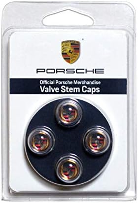 Caps de haste da válvula de cor Porsche, conjunto de quatro