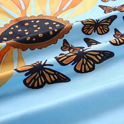 Luopunaq Summer Tops camisetas de decote em V Womens em Manga curta Butterfly Butterfly Tees Blush Logo Basic Basic Blue Blue