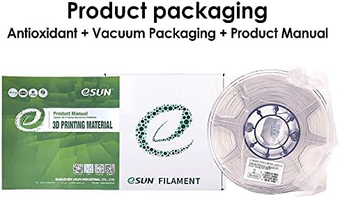 Filamento de nylon preenchido com fibra de carbono ESUN 1,75 mm, Filamento da impressora 3D CF CF, 1 kg de impressão 3D de impressão