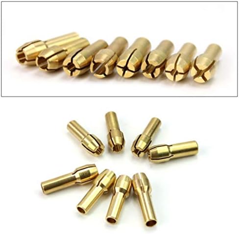 Ferramenta de Wisking Kisangel Electric 8pcs Brass Collet Tool Rotary Collet Set Brass Chuck Drill Bit Bit Set Kit de