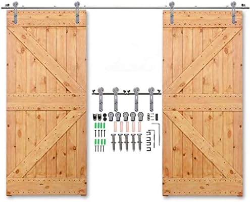 PDGJG 4-16 pés redondo -kit de hardware de porta de madeira em aço inoxidável em aço inoxidável em forma de madeira para porta