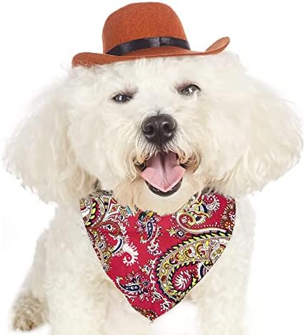 Figurino da bandana de hat bandana de cowboy de estimação, acessórios de fantasia de gato de cachorro