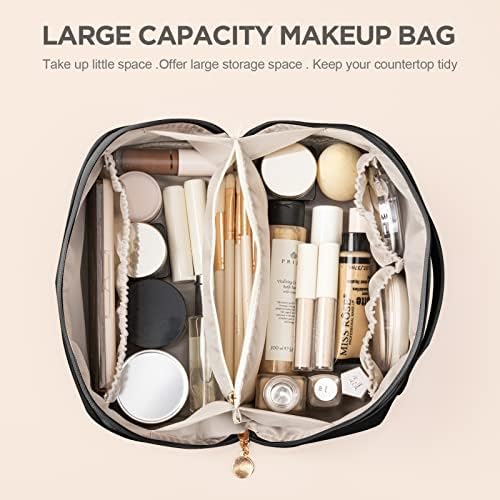 Bolsa de maquiagem HBSELECT, bolsa de higiene de viagem de grande capacidade para mulheres, saco de maquiagem portátil